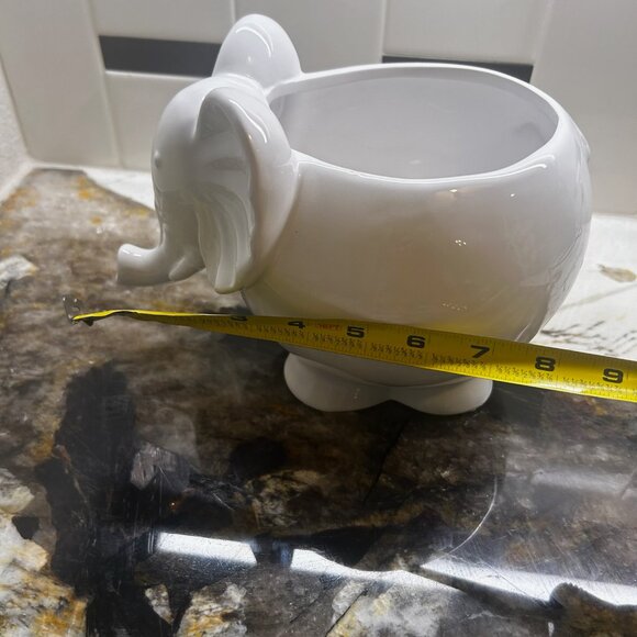 NWT Vintage Elephant Flower Succulent Cactus Planter Tea Napkin Matches Holder - Picture 5 of 9